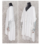 New Cover-ups 2023 Sexy V-neck Summer Beach Dress Tunic Women Casual Beachwear Swimsuit Cover Up Sarong Plage N771