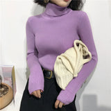 Turtleneck Sweater Womens 2026 Autumn Winter Tops Korean Slim Women Pullover Jumper Knitted Sweater Pull Femme Hiver Truien
