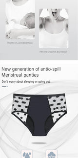 4-Layer Leakproof Menstrual Period Panties Fast Absorbent Underwear Sexy Lace Women Menstrual Briefs Plus Size Lingerie 5XL 6XL