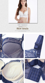 FallSweet Push Up Padded Bras for Women Lace Plus Size Bra Add Two Cup Underwire Brassiere A B C Cup Sexy Female Lingerie