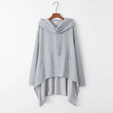 Fashion Trends New European and N Pure Color Long Hoodie