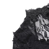 AltGoth Aesthetic Gothic Midi Dress Women Vintage Elagnt Lace Patchwork See Through Flare Sleeve High Waist Clubwear Dress Femme