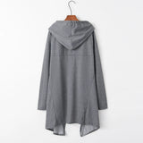 Fashion Trends New European and N Pure Color Long Hoodie