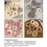 7/21 Pcs/Set Women Hair Scrunchies Set Plush Solid Hair Band for Girls Ponytail Holder Rubber Bands Hair Ties Hair Accessories