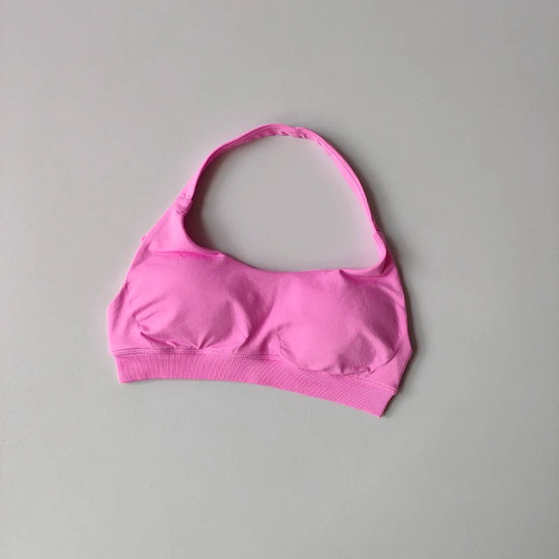 Shockproof Seamless Sexy Padded Athletic Sport Bra Women Backless Workout Gym Anti-Shock Yoga Crop Top Fitness Bra Suits