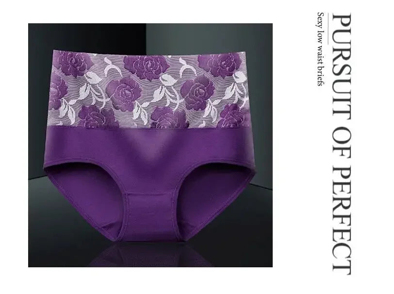 3Pcs/Lot Women's Underwear Plus Size Cotton Panties High Waist Briefs Sexy Lingerie Female Pantys M-5XL Seamless Underpant Girls