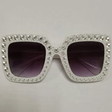 Diamond Oversized Sunglasses Big Square Frame Sunglasses UV400 Crystal Eyewear Retro Rhinestone Frames Eyeglasses