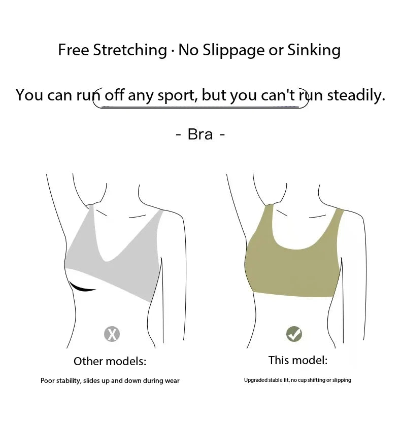 Beautiful Back Sports Bra Shockproof Running Fitness Anti-sagging Upper Collection Soft Support High-strength Women's Yoga Vest