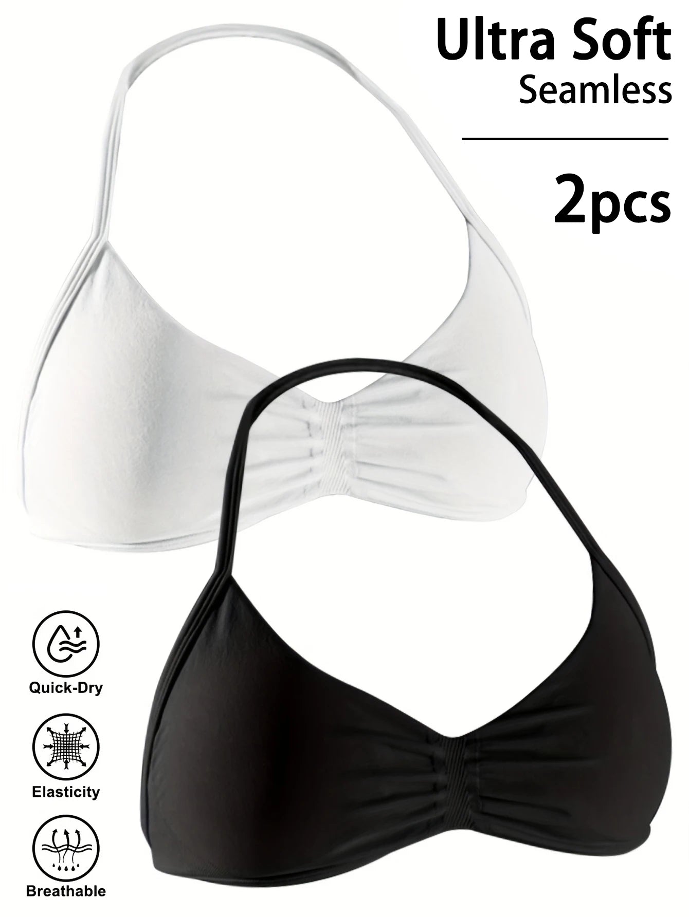 Women's High-Support Lace-Up Sports Bra - Thin-Strap Camisole, Seamless, Tight-Fit for Push-Up Training & Yoga, Gym Top