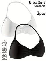 Women's High-Support Lace-Up Sports Bra - Thin-Strap Camisole, Seamless, Tight-Fit for Push-Up Training & Yoga, Gym Top