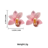 Chiffon flower multi-layer earrings, summer beach vacation style exaggerated earrings design, light luxury, niche