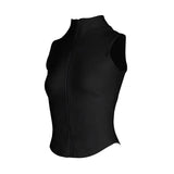 Zip Up Training Vest, Sleeveless Quick Dry Top for Gym, Running & Yoga, Casual Outer Wear