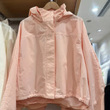 Mumaroho 2025 Autumn Winter Women Windbreaker Jacket Windproof Solid Long Sleeve Outdoor Sport Hooded Thin Coat Jacket For Women