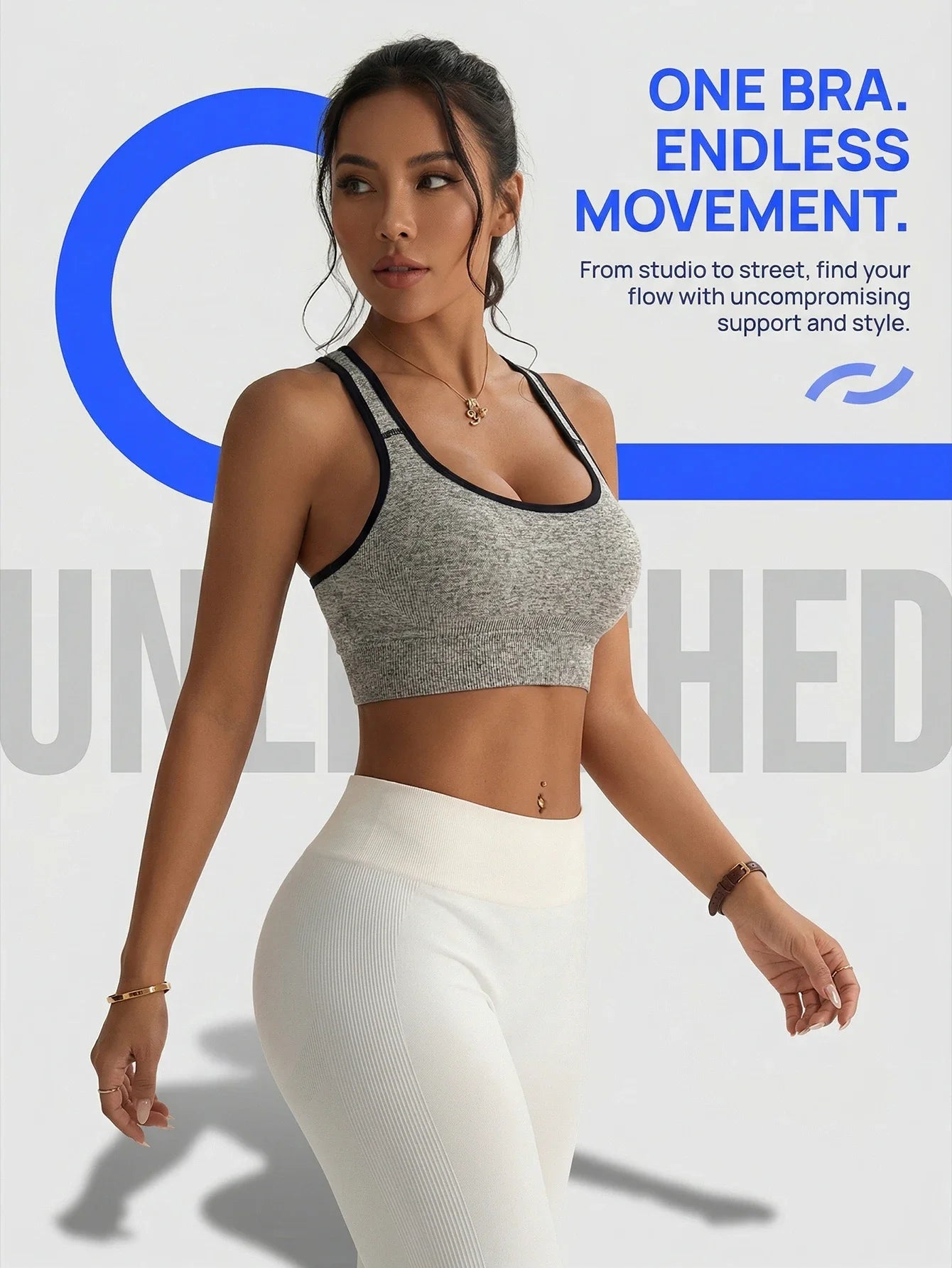 Women's Seamless Sports Bra Set, 3 Colors Racerback Workout Yoga Top with Back Cutout, Breathable Gym Fitness Crop Top