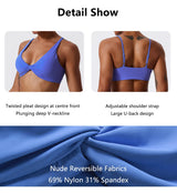 New Summer Women's Push-Up Sports Bra Breathable Soft Yoga Workout Top Backless Fitness Crop Gym Underwear Woman’s Crop Top