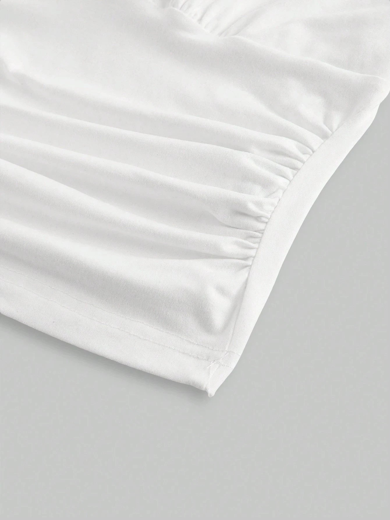 Solid V-neck Backless Halter Crop Top for Women Summer Sexy Y2K Sleeveless Ruched Top Streetwear