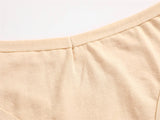 4PCS/Set Women Cotton Panties Seamless Low Rise Thongs V-Waist Solid Color Breathable Underwear Female Soft Lingerie Intimates
