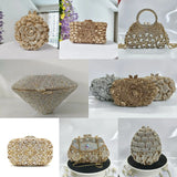New Rhinestone Clutch Purse Women Elegant Wedding Party Bride Bag Prom Evening Handbag Sparkly Crystal Diamond Birthday Gift