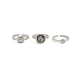 Minimalist Acrylic Rhinestone Open Ring for Women Korean Fashion Geometry Adjustable Knuckle Ring Party Jewelry Lady Gifts