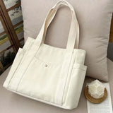 Large Capacity Canvas Tote Bags for Work Commuting Carrying Bag College Style Student Outfit Book Shoulder Bag Shopping Bag