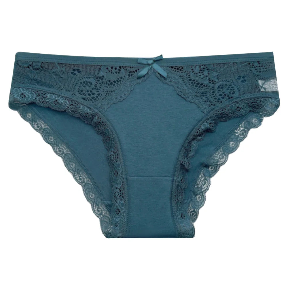 5 PCS/SET New Arrival Low Rise Ladies Sexy Lace Panty Underpants Panties For Women Lingerie Cotton Briefs