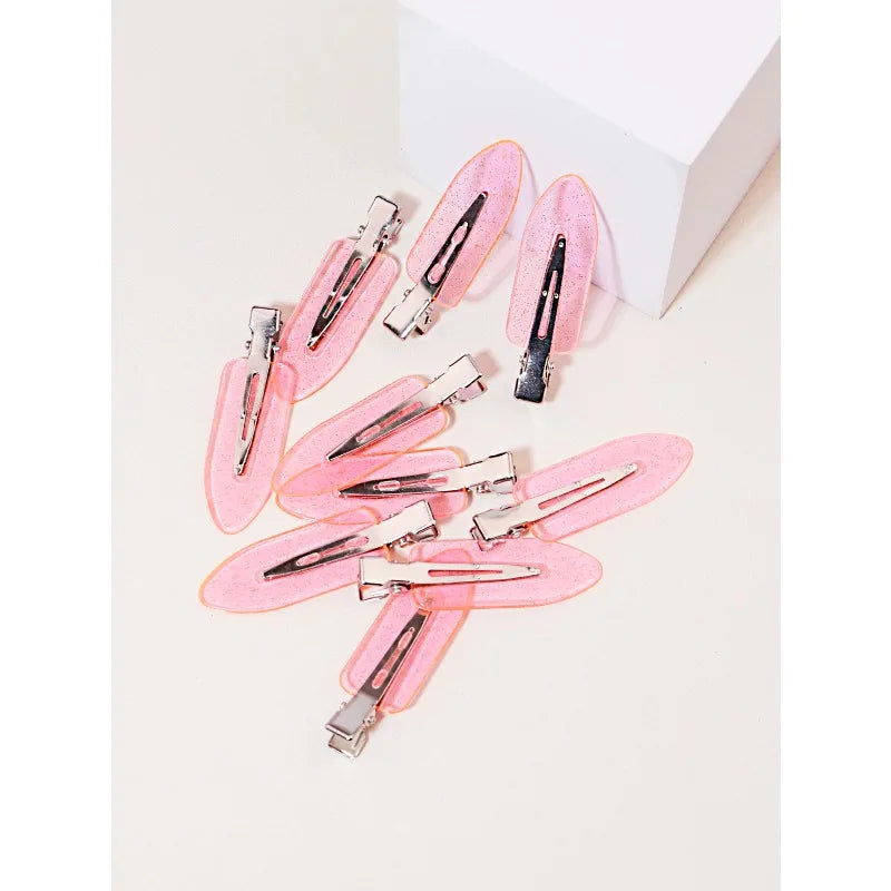 10pcs Seamless Fashion Transparent Hair Clips for Girls Makeup Facial Accessory Styling Clips for Real Hair Wigs