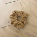 1-4PCS Women Hair Scrunchies Vintage Velvet Solid Color Hair Loop For Women Ponytail Holder Rubber Bands Hair Accessories