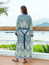 2026 Women Swimsuit Beach Cover Up Dress Sleeve Kaftan Beach Tunic Long Pareos Bikinis Cover Ups Summer Robe Plage Beachwear