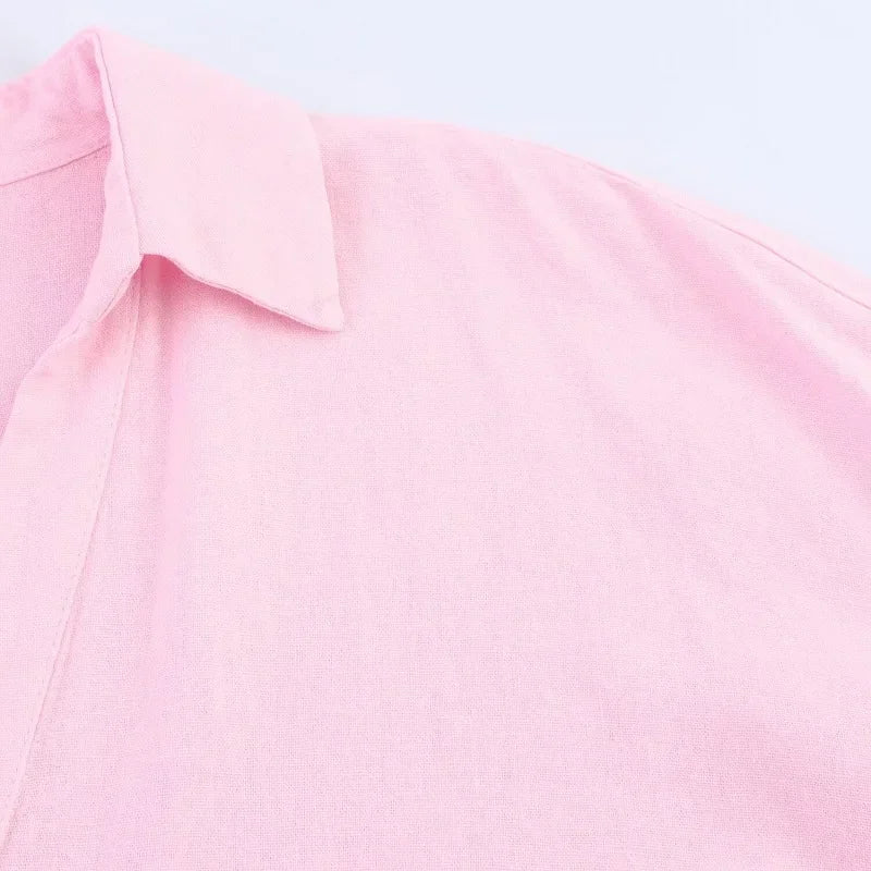 MUJER Striped Women's Shirt White Loose Casual Shirts for Women Summer Button up Shirts and Blouses Woman Wide Sleeve Ladies Top