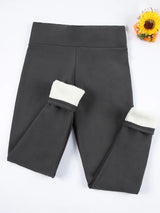 Autumn Winter Warm Fleece Women Leggings Velvet Thicken High Waist Tights Elastic Slim Solid Color Leggings Prevent Cold Tights