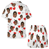 Custom Women's Summer Face Sleepwear Loungewear Custom Women's Short Sleeve Sleepwear Set Personalized Face Pajamas Cool Summe