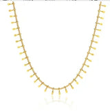 Stainless Steel Vintage Textured Delicate Necklace