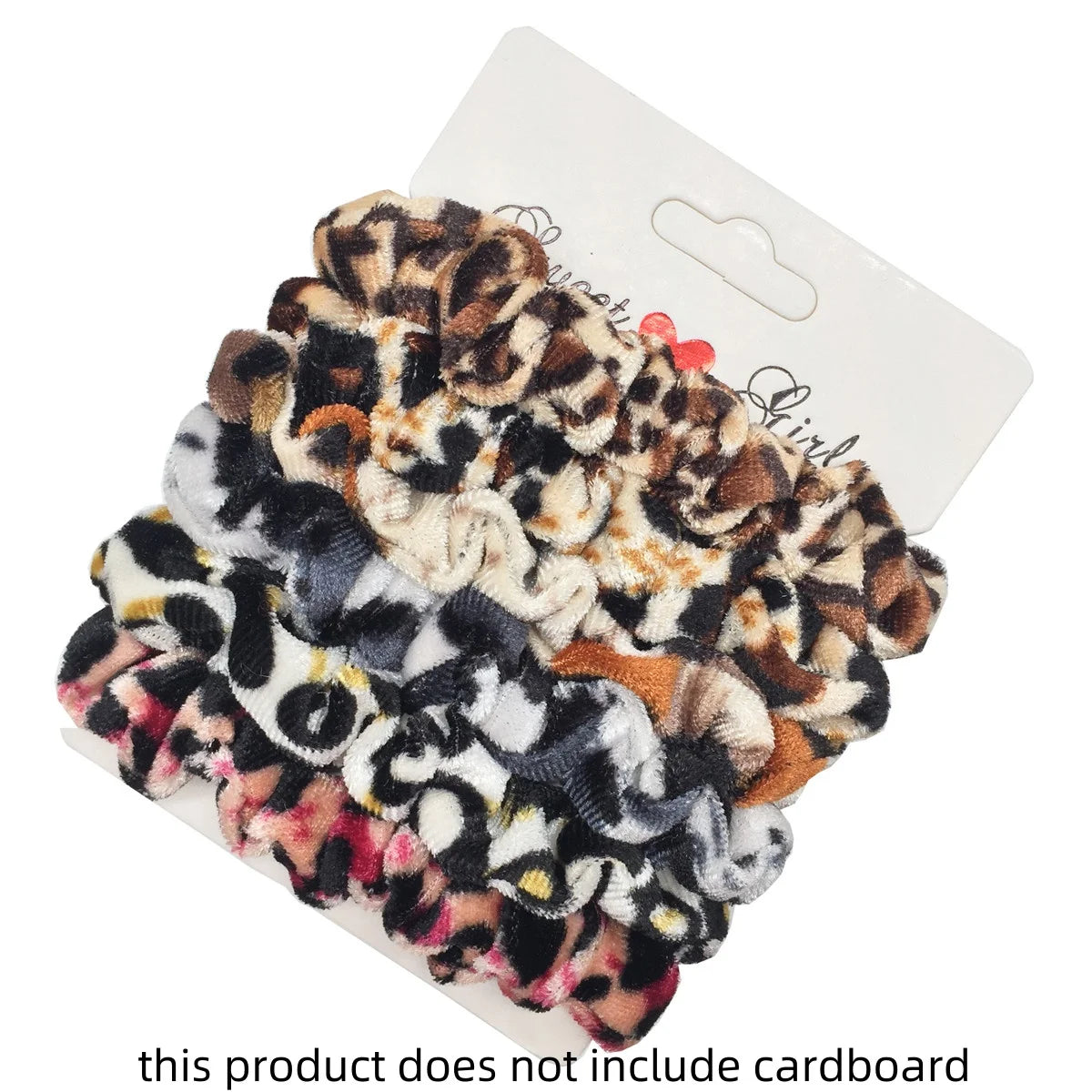 24/50/6pcs Scrunchies Women Velvet accessoires for boutique Cute Leopard High Quality Elastic Headwear Ponytail Hair Tie
