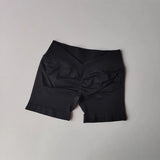 Women's High-Waist Yoga Sports Shorts Summer V-Shaped Widen Peach Hip Lifting Tight Fit Three-Part Fitness Shorts