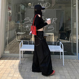 Y2k Clothes Jeans For Woman Baggy Loose Wide Leg Distressed Washed High Waist Trousers Streetwear Casual Long Pants