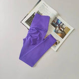 Seamless Sport Yoga High Waist Pants Leggings Sport See Through Yoga Gym Running Quick Dry Pants Scrunch Butt Pants