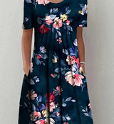 Fashion Elegant Women Dress Loose Casual Dress Women Printed Dress New Temperament