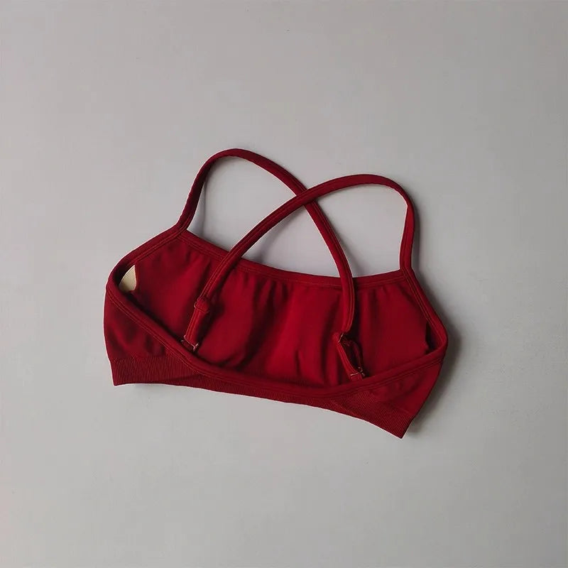Seamless Women's Yoga Sports Bra Racer Back Nylon Breathable Running Gym Top Underwire Sexy Underwear Fitness Gym Bra Top
