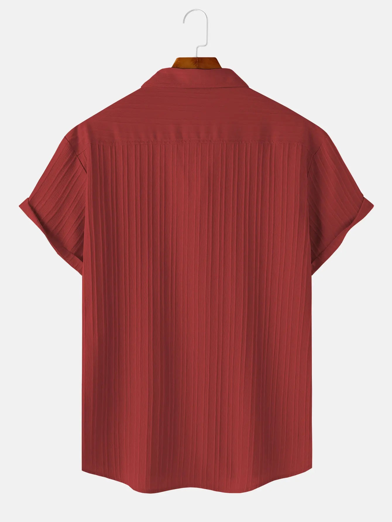Men's  Comfortable Shirt Summer Beach Men's Shirt   Men's Short Sleeve Shirts  Solid Color Casual Short Sleeve Shirt