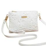 New Fashion Women Flower Printed Hollow Mini Chain Bag Shoulder Bag Tote Purse Handbag New Lace Crossbody Chain Shoulder Women's