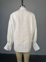 2026 Spring New Oversize White Shirt Women Long Sleeve Button up Minimalist 100% Cotton Shirt Female Chic Loose Tunic Blouses