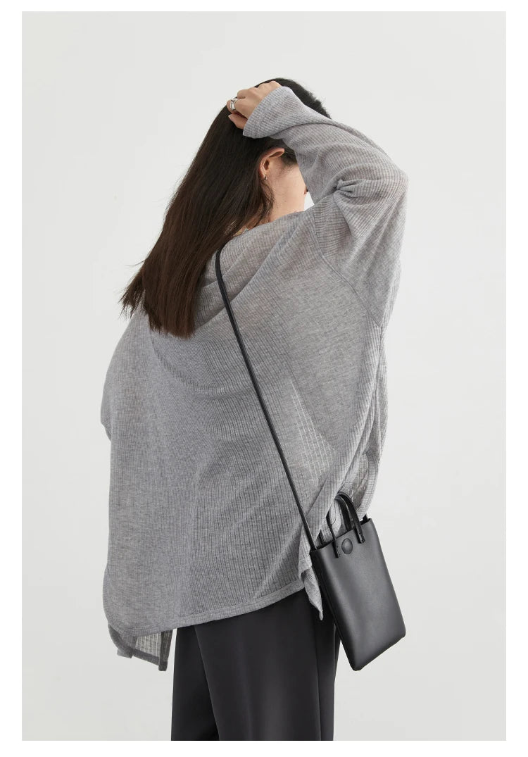 CHIC VEN Women's Cardigan New V-neck Long Sleeved Female Shirt Female Jumpers Sun Protection Woman Top Spring Summer 2026