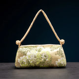 Fashion Shoulder Bag Women Handbag Luxury Embroidered Silk Bag Female Purse Small Cute Cosplay Cheongsam Flower Satin Tote Bag