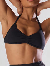 Women's Thin-Strap Halter Gym Bra - Sexy Backless Sports Bra for Yoga & Fitness Training