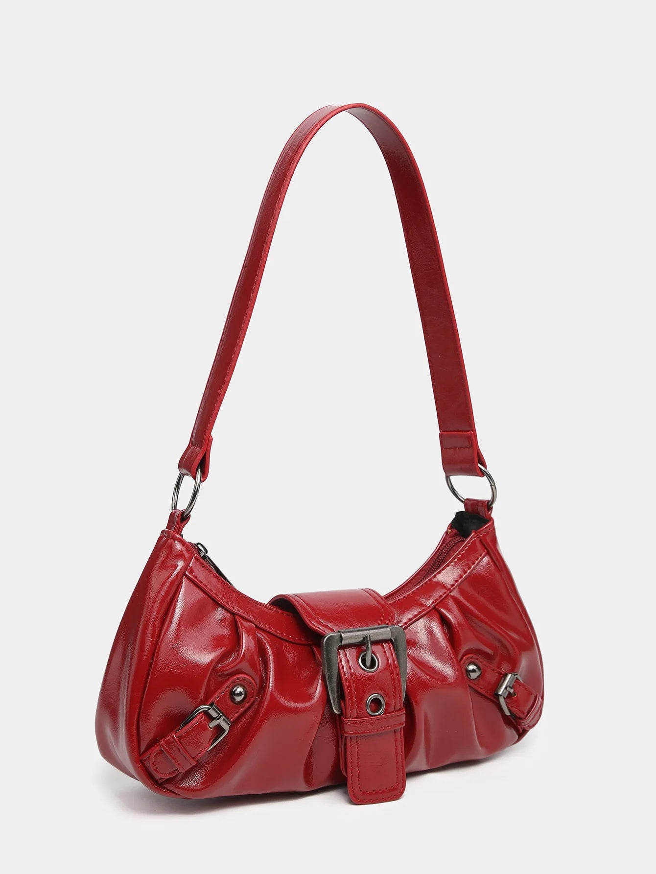 2024 spring hot selling Maillard style retro style small bag spicy girl Y2K wasteland style vintage leather shoulder armpit bag