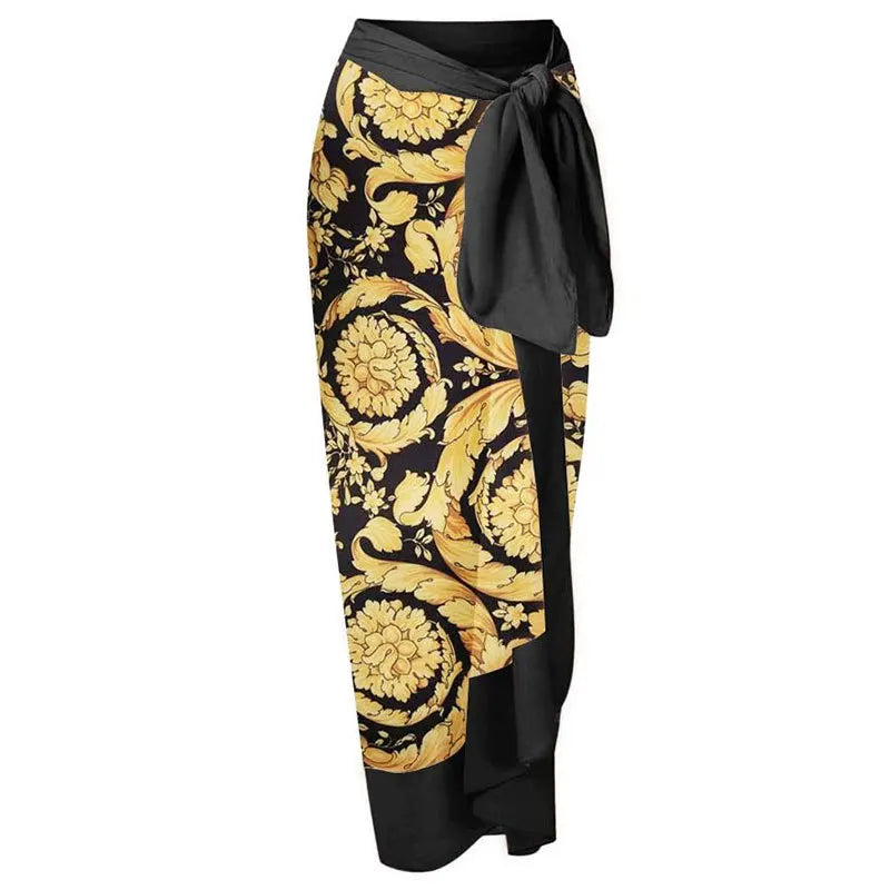 2026 New Sexy Print Retro Swimwear Beach Dress Cover Up Long Skirts Skirt Party Outfits Swimsuit Beachwear