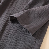Kimono Robes for Men's and Women's Sleepwear Cotton Yarn Bathrobe Tied Cardigan Thin Home Clothes Couple's Robes