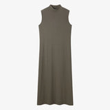 AS AW25 new design knitting cable cardigan + ribbing mockneck dress maxi length match for lady wear