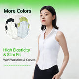 Zip Up Training Vest, Sleeveless Quick Dry Top for Gym, Running & Yoga, Casual Outer Wear