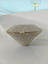 New Rhinestone Clutch Purse Women Elegant Wedding Party Bride Bag Prom Evening Handbag Sparkly Crystal Diamond Birthday Gift